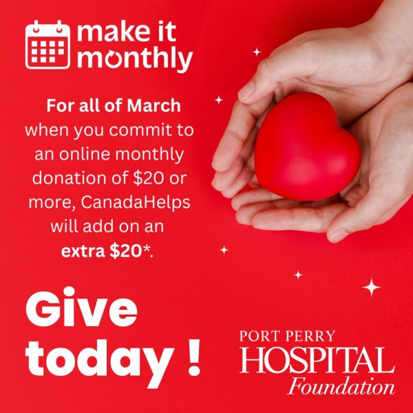 Make it Monthly in March - hands holding heart - Give Today!
