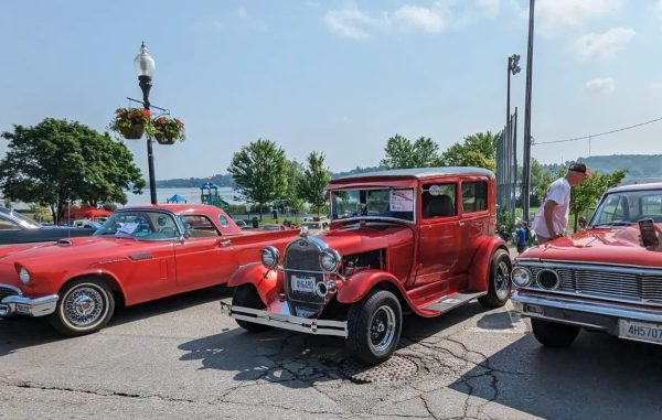 Classic Cars by the Port Perry Water Front
