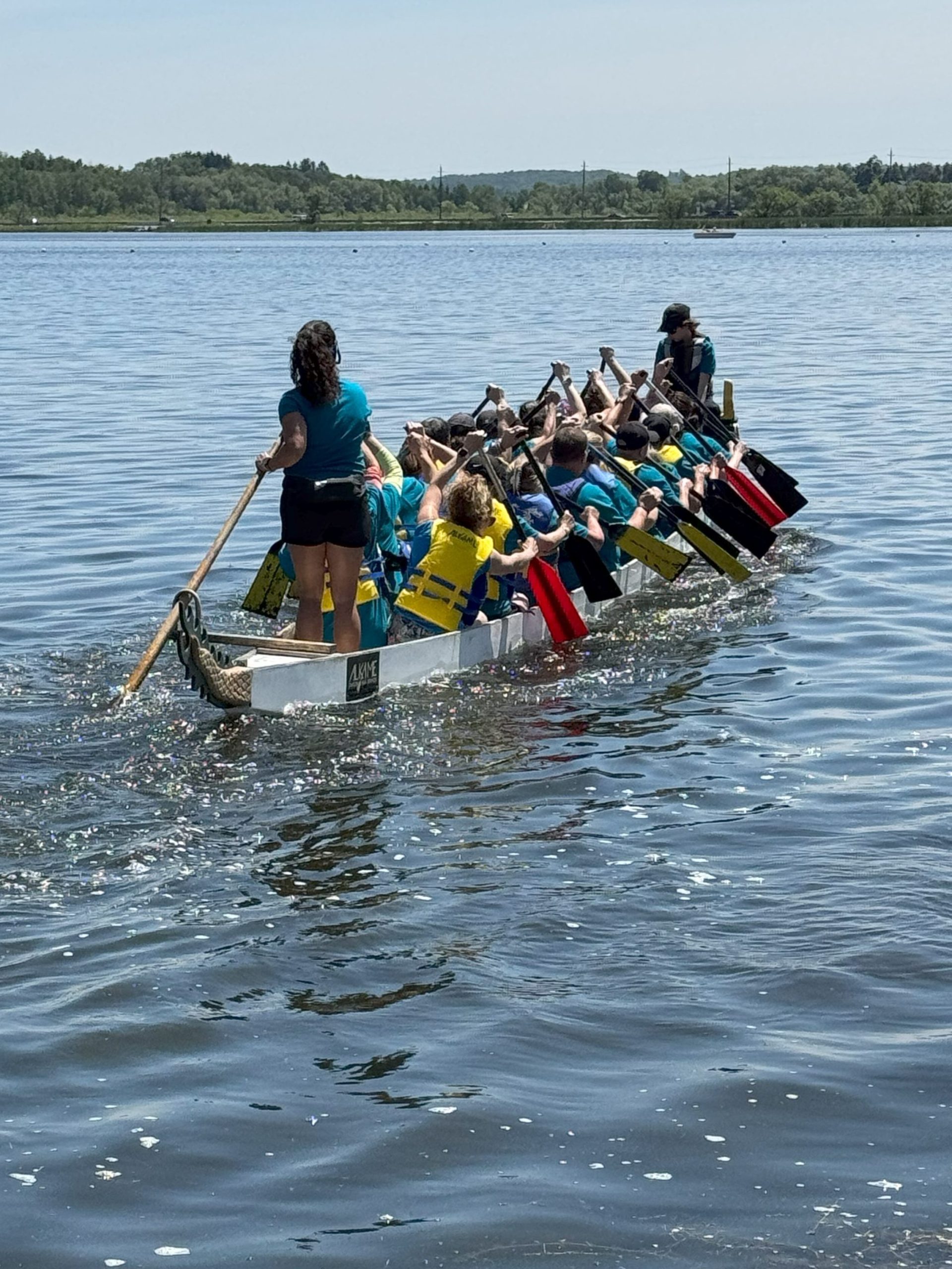 Participating team on the water 