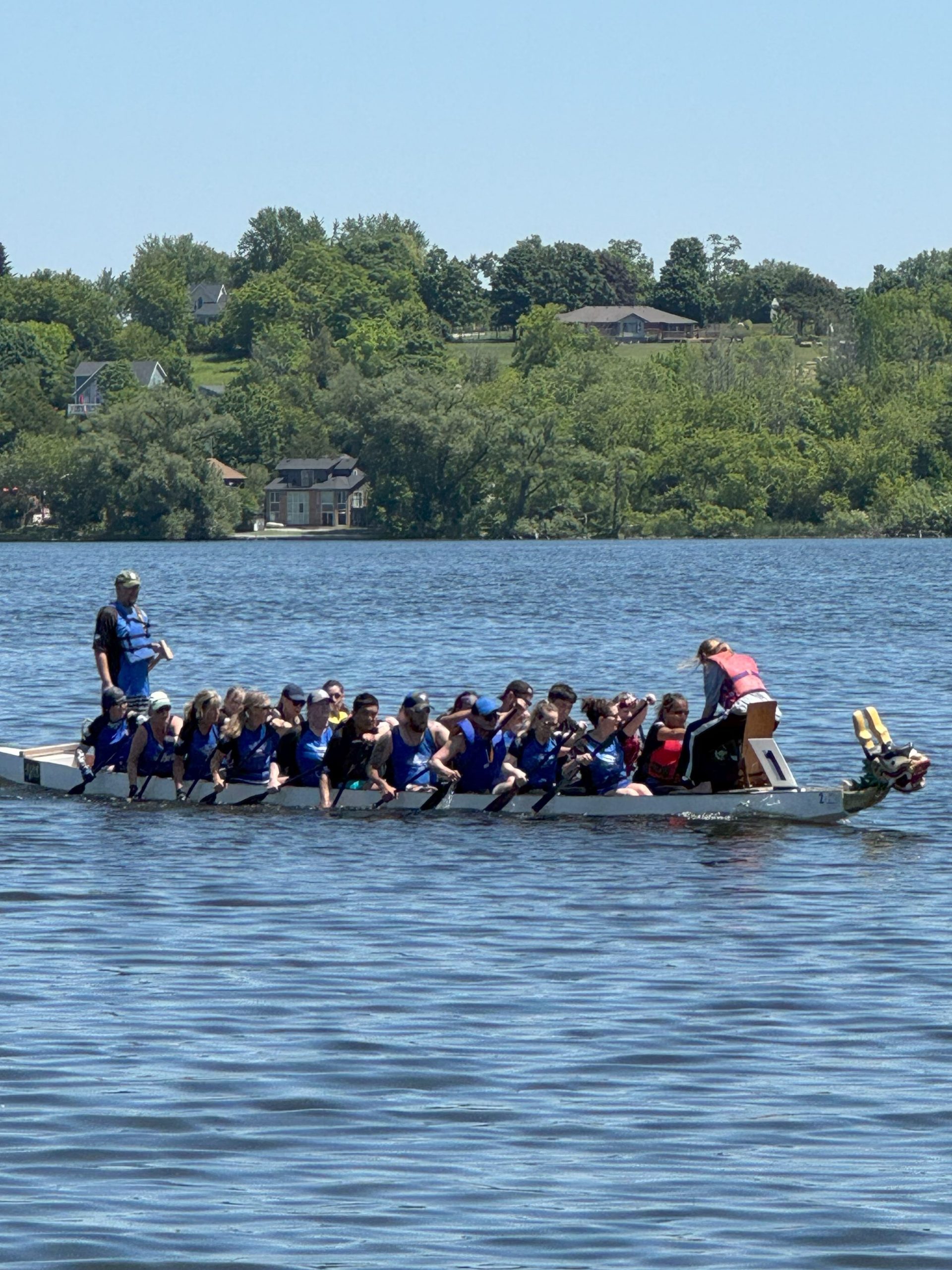 Participating team on the water