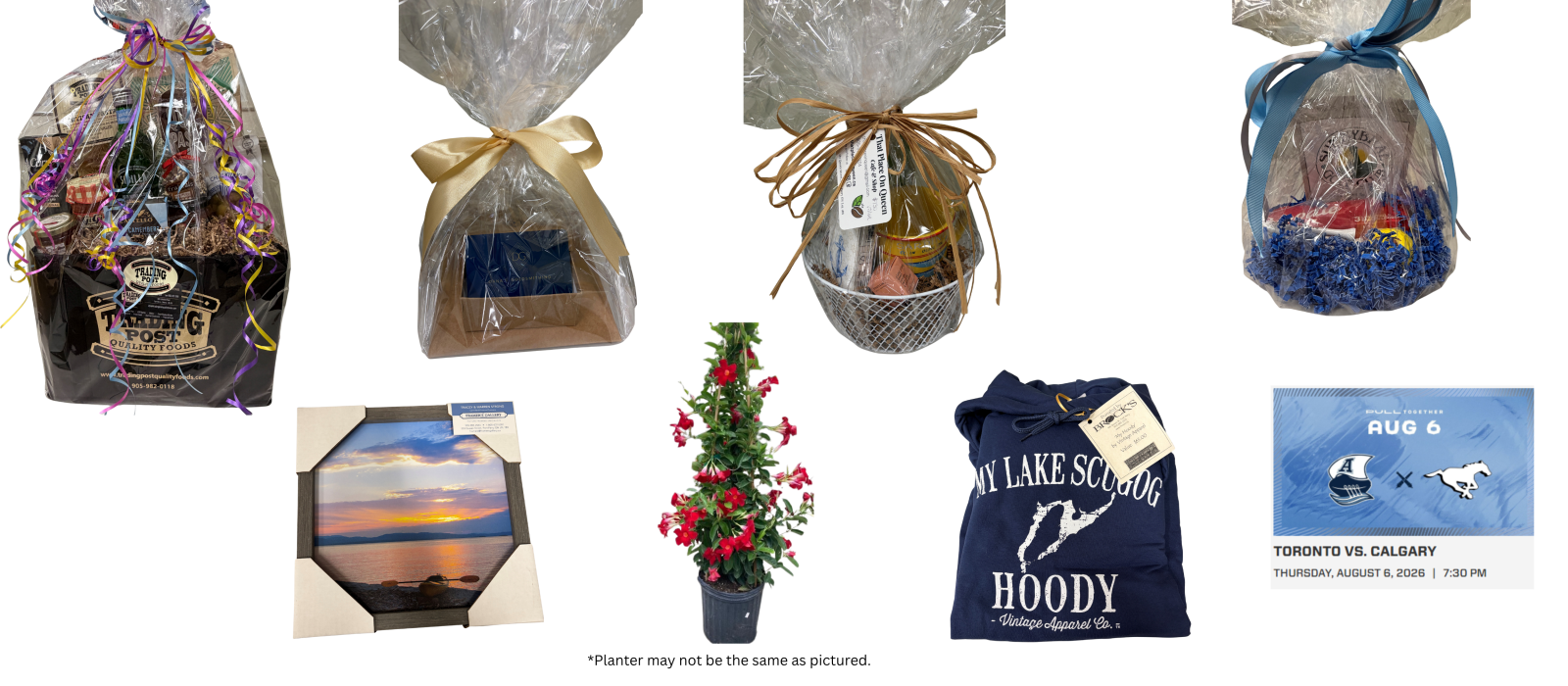 Some of the prizes pictured