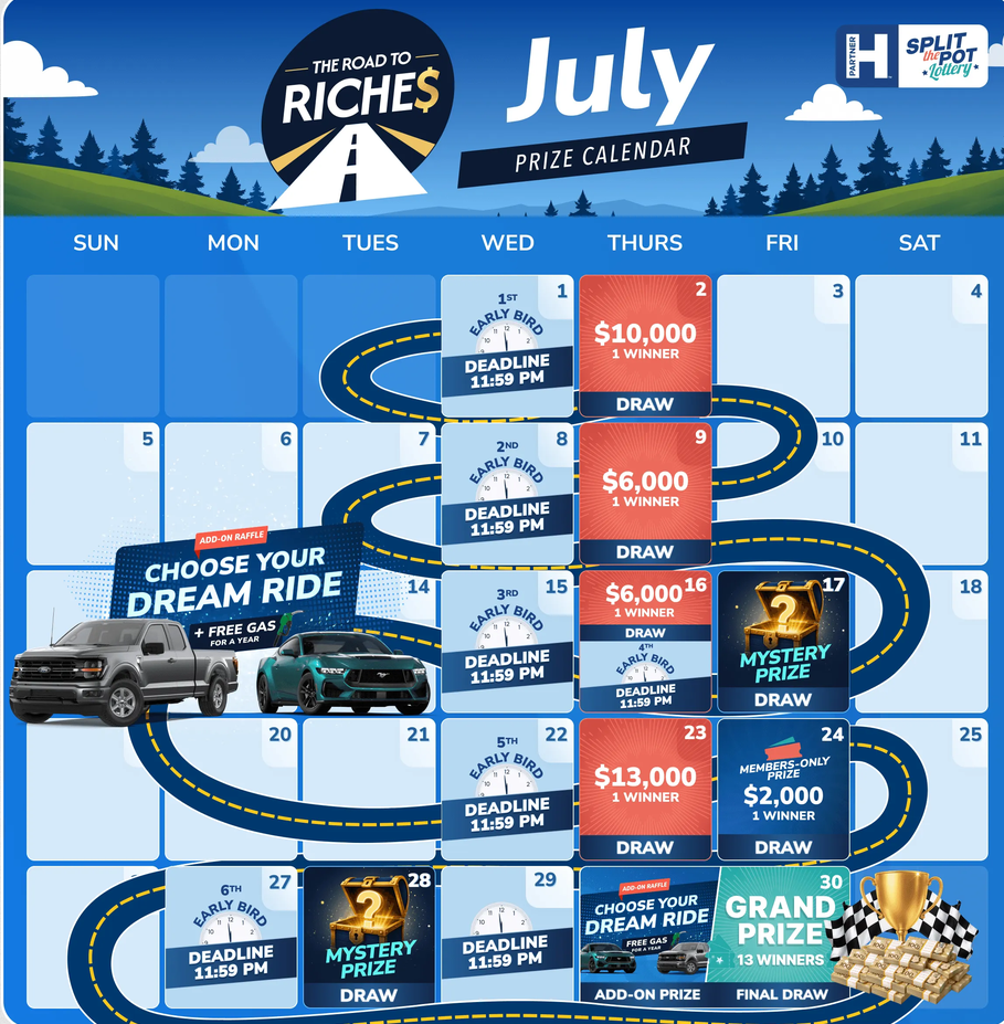 July Prize Calendar